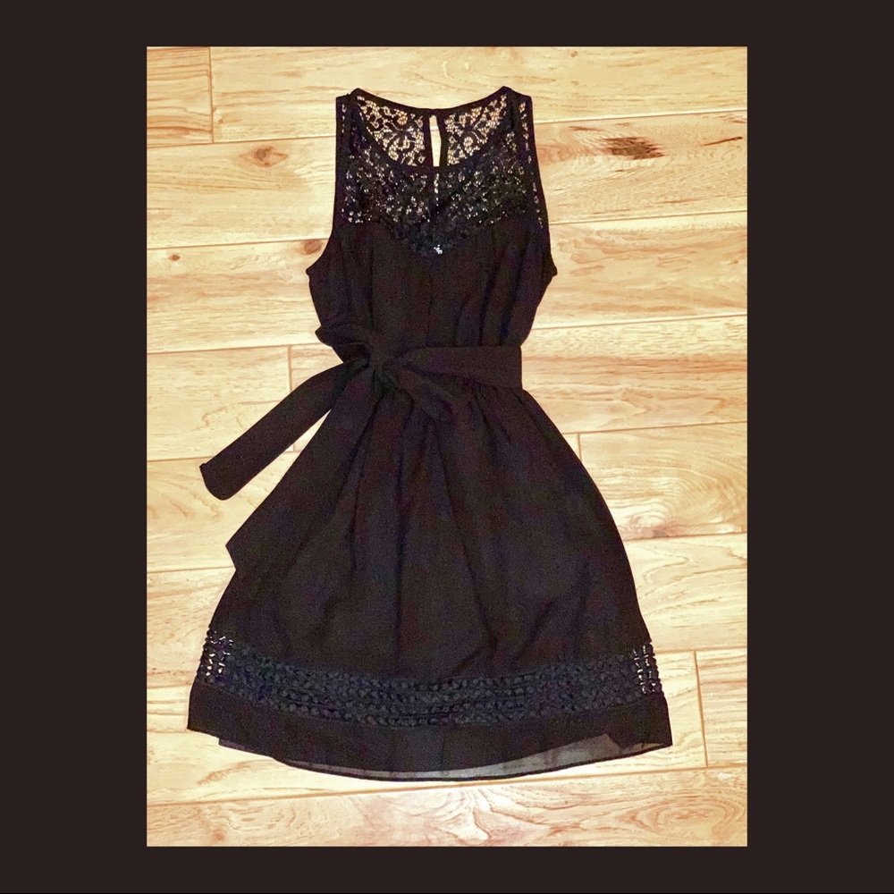 Black Lace Mini Dress